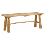 Banc / bout de lit en bois de teck massif l. 120 cm - mariano