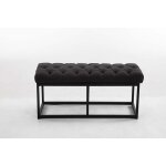 Clp - banc avec cadre en mtal noir et sige de 100 cm en diffrentes couleurs tissu colore : gris fonc ...