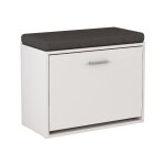 Banc pour chaussures georg, blanc, 60 x 49. 5 cm avec support, vicco