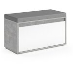 Vicco - banc pour chaussures iker, b�ton, 80 x 45 cm