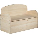 Banc coffre de rangement en pin brut 78 litres Banc coffre de rangement en pin brut 78 litres