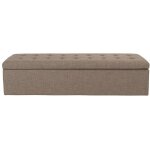 Signature - banc coffre en bois avec revêtement tissu taupe vatican Signature - banc coffre en bois avec revêtement tissu taupe vatican