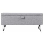 Paris prix - banc & coffre de rangement 'bout lit' 111cm gris