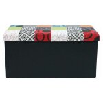 Paris prix - banc & coffre de rangement 'patchwork' 76cm multicolore