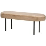 Nordlys - banc design scandinave pieds metal