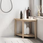 Banc de douche d'angle tagre de rangement de douche 50x40x45 cm bois massif de teck 54756