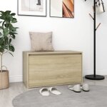 Bonnevie - banc d'entr�e banc coffre de rangement - banquette 80x40x45 cm ch�ne sonoma agglom�r� bv603015 ...