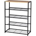Woltu - banc etagère à chaussures 12 paires de chaussures - avec 4 étagères - meuble de rangement - en ... Woltu - banc etagère à chaussures 12 paires de chaussures - avec 4 étagères - meuble de rangement - en ...