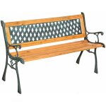 Defibrico - banc de banc extrieur en fonte et ghepardo de jardin en bois