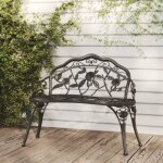 Banc de jardin 100 cm aluminium coul� noir vidaxl