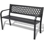 Vidaxl - banc de jardin 118 cm acier noir