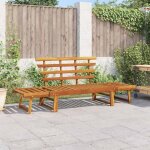 Maison chic - banc de jardin 2 - en - 1 banc d'extérieur banquette 190 cm bois solide d'acacia 91132 Maison chic - banc de jardin 2 - en - 1 banc d'extérieur banquette 190 cm bois solide d'acacia 91132