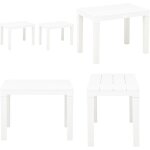 Vidaxl - bancs de jardin lot de 2 blanc plastique - banc de jardin - mobilier de jardin - si�ge d'ext�rieur ...