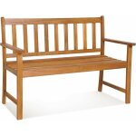 Banc de jardin pour 2 personnes en bois d'acacia avec dossier & accoudoirs, sige  lattes charge 360 ...