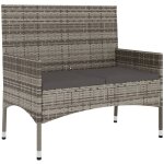 Helloshop26 - banc de jardin 90 x 51 x 85 cm meuble de patio d'ext�rieur terrasse � 2 places avec coussins ...