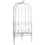 Banc de jardin 95 cm fer marron antique