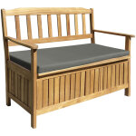 Cmonjardin - banc de jardin en acacia avec coffre de rangement