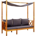 Vidaxl - banc de jardin avec auvent bois d'acacia solide Vidaxl - banc de jardin avec auvent bois d'acacia solide