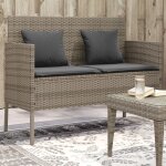 Vidaxl - banc de jardin avec coussins gris rsine tresse