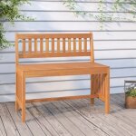 Banc de jardin banc d'ext�rieur banquette 80 cm bois massif d'eucalyptus 54648
