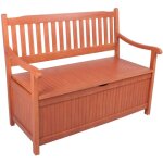 Jardinion - banc de jardin houston banc coffre avec rangement banc de jardin en bois 107 x 59 x 90cm ...