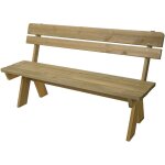 Mendler ? banc de jardin en pin massif 3 places ? dimensions 148 x 86 x 54 cm ? surface lisse pour entretien ...