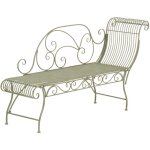 Clp ? banquette de jardin en fer forg� vert antique ? largeur 156 cm ? hauteur 78 cm ? profondeur 46 ...