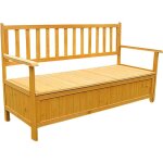 Banc de jardin banc de parc banc d'appoint banc de coffre en bois comprenant un grand compartiment de ...