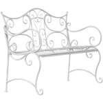 Clp - banc de jardin au style antique tara en fer forg blanc antique