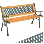 Banc de jardin tamara 2 places 128 x 51 73 cm - marron