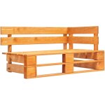 Banc palette d'angle de jardin banquette de jardin - mobilier de jardin bois marron miel bv997900