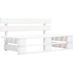 Banc palette de jardin, meuble de jardin, banc pour terrasse, jardin, camping bois blanc vidaxl