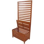 Banc de jardin coffre eucalyptus huil� 45x80x180 cm ? brise - vue r�sistant aux intemp�ries ? meuble ...