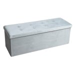Estexo - banc pliable si�ge boite coffre de rangement tabouret 3 places gris clair
