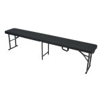 Rondy - banc pliant - banc pliant jardin - banc pliant camping - imitation bois - 182x30x43cm - poign�e ...