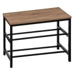 5five simply smart - meuble range chaussures banc 2 niveaux aliaj noir five