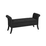 Yaheetech banc de rangement avec accoudoirs et compartiment coffre de rangement tissu repose - pieds ...