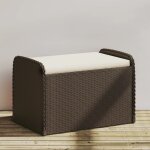 Vidaxl - banc de rangement et coussin marron 80x51x52 cm rsine tresse