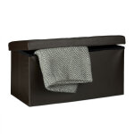 Relaxdays - banc de rangement pratique en simili cuir, 2 places, capacit de charge 300 kg, hlp : 38 ...