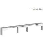 Banc pour table � manger console extensible 66 - 290cm pratika b - blanc brillant