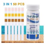 Bandelettes de test de duret de l'eau - kit de test rapide et facile avec 50 bandelettes  0 - 425 ppm ...