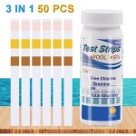 Bandelettes de test de duret de l'eau - kit de test rapide et facile avec 50 bandelettes  0 - 425 ppm ...