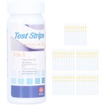 Bandelettes de test d'eau de piscine et spa 3 en 1, 50 points, papier de test d'alcalinit� du ph du chlore ...