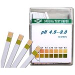 Bandelettes de test de ph 100 pi�ces, papier de test tournesol, plage de mesure 4, 5 - 9, papier indicateur ...