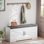 Banque � chaussures avec assise, banc d?entr�e avec si�ge, meuble � chaussures �troit, 35 x 100 x 50 ...