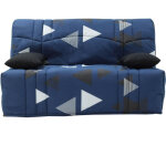 Banquette bz dream - tissu 100% coton bikini bleu - couchage 140x190 cm - l145 x p100 x h90 cm