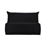 Les tendances - bultex banquette bz becci 3 places - l 142 x p 101 cm - tissu noir
