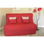 Inside75 - banquette bz convertible axel bordeaux couchage160200cm matelas bultex