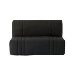 Banquette bz dream - tissu 100% coton noir - couchage 140x190 cm - 2 places - confort moelleux Banquette bz dream - tissu 100% coton noir - couchage 140x190 cm - 2 places - confort moelleux