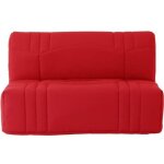 Banquette bz dream - tissu 100% coton rouge - couchage 140x190 cm - classique - moelleux